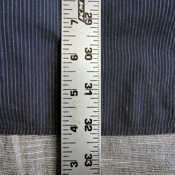 John Varvatos LS Shirt Size XXL Blue Striped Cotton Long Sleeve Button Down Mens - Picture 8 of 10